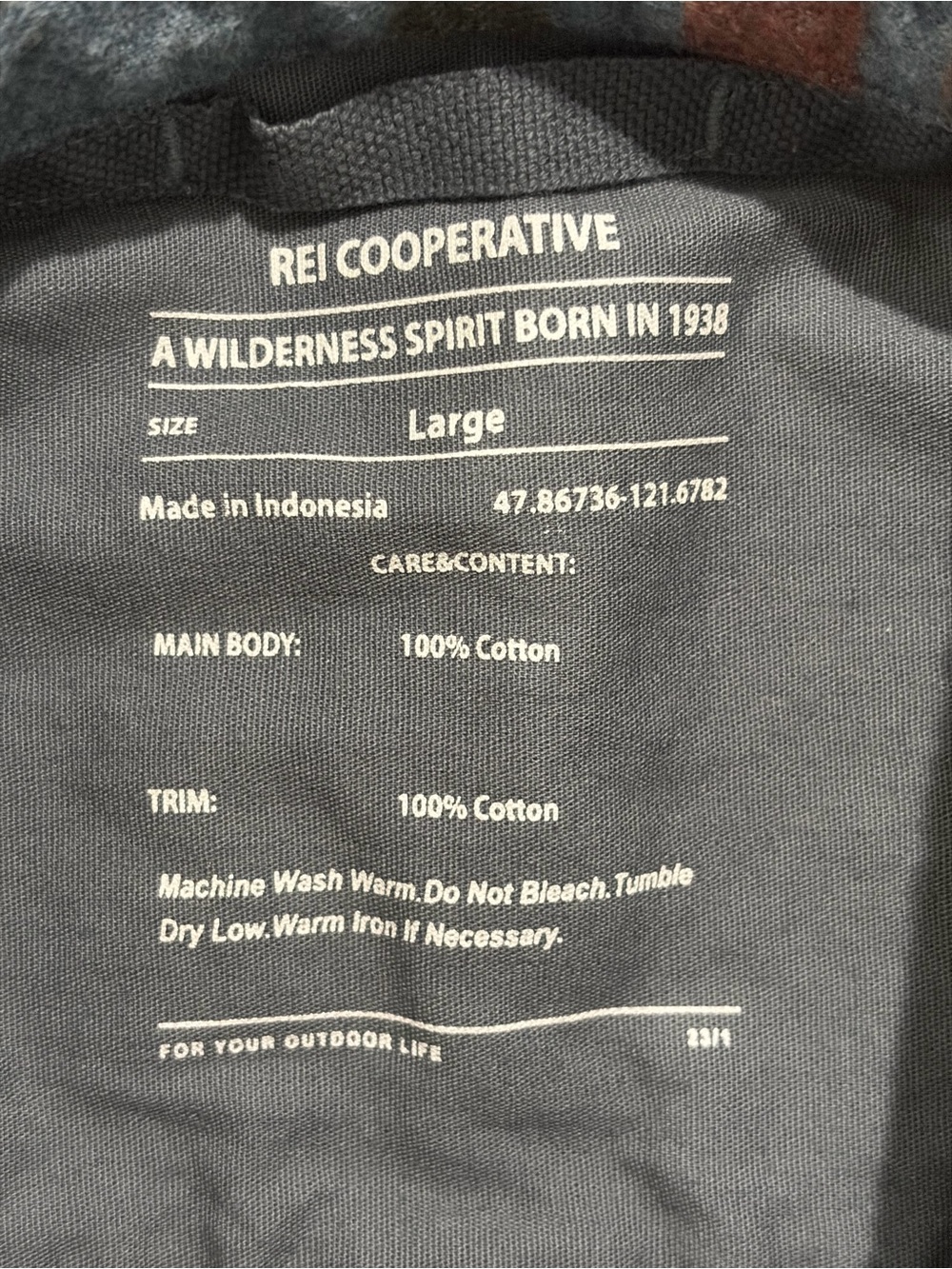 REI Co-op Wallace Lake 100% Cotton Flannel Shirt  (L) - Picture 7 of 8